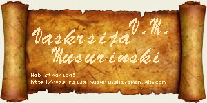 Vaskrsija Mušurinski vizit kartica